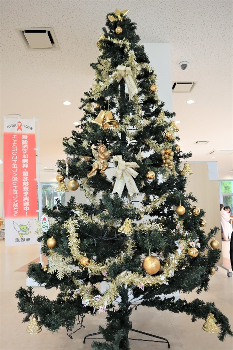 ▲クリスマスツリー（鳥取看護大学）